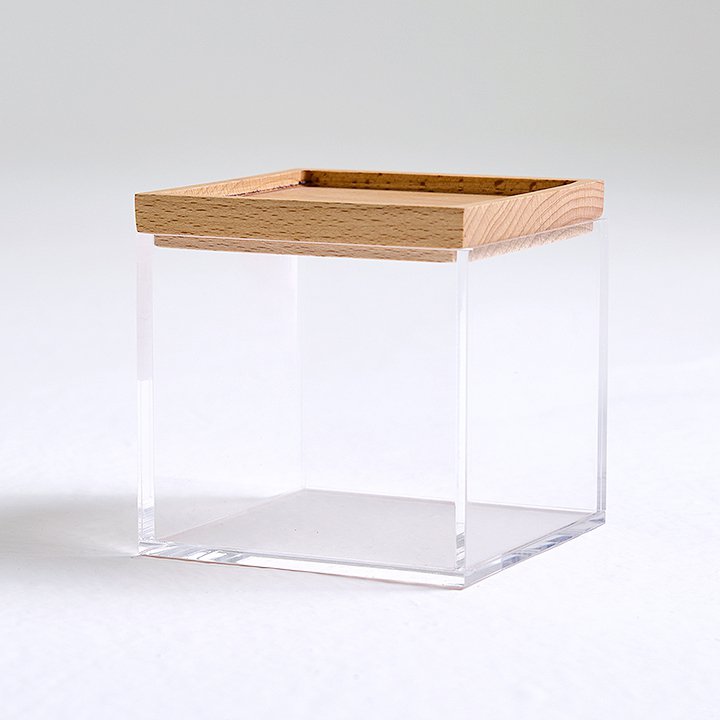 Caja organizadora de acrílico 10x10x10cm
