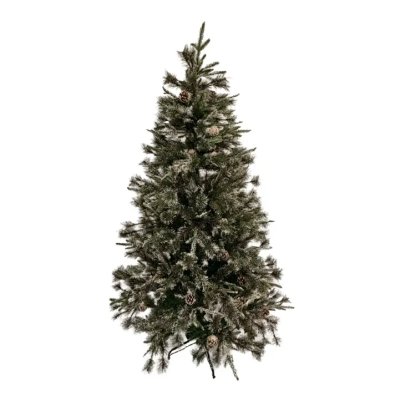 Arbolito de navidad nieve y piñas 1.80mt