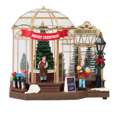 Adorno navideño con música y luces